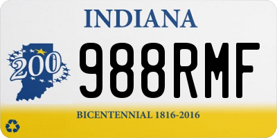 IN license plate 988RMF