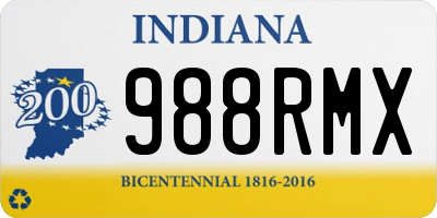 IN license plate 988RMX