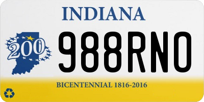 IN license plate 988RNO