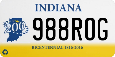 IN license plate 988ROG