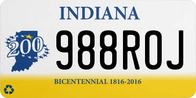 IN license plate 988ROJ