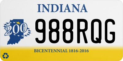 IN license plate 988RQG