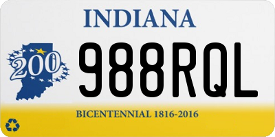 IN license plate 988RQL