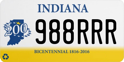 IN license plate 988RRR