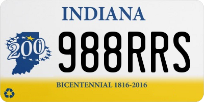 IN license plate 988RRS