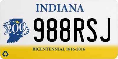 IN license plate 988RSJ