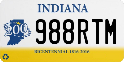 IN license plate 988RTM