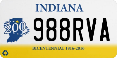 IN license plate 988RVA