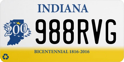 IN license plate 988RVG