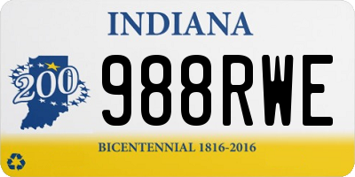 IN license plate 988RWE