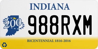 IN license plate 988RXM