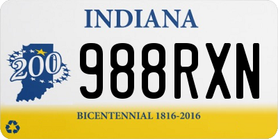 IN license plate 988RXN