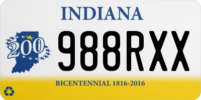 IN license plate 988RXX