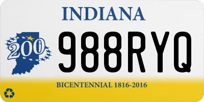 IN license plate 988RYQ