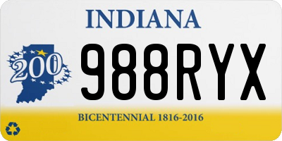 IN license plate 988RYX