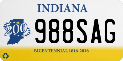 IN license plate 988SAG