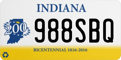 IN license plate 988SBQ