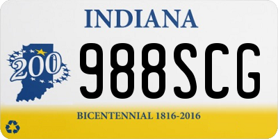 IN license plate 988SCG