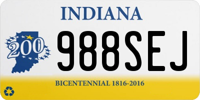 IN license plate 988SEJ