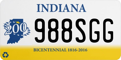 IN license plate 988SGG