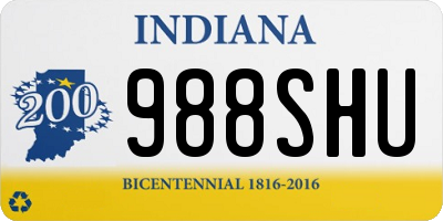 IN license plate 988SHU