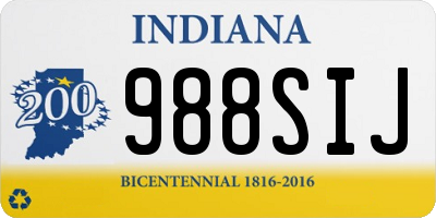 IN license plate 988SIJ