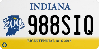 IN license plate 988SIQ