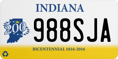 IN license plate 988SJA