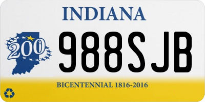 IN license plate 988SJB