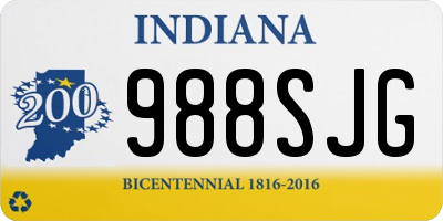 IN license plate 988SJG