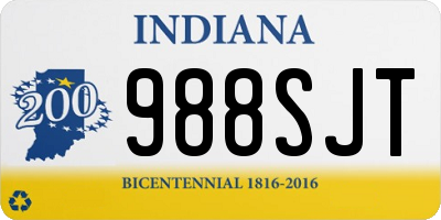 IN license plate 988SJT