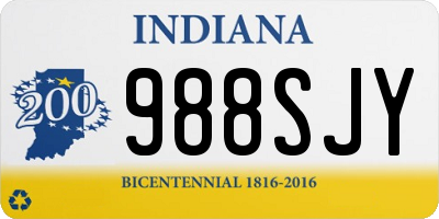 IN license plate 988SJY