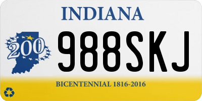 IN license plate 988SKJ