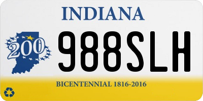 IN license plate 988SLH