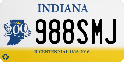 IN license plate 988SMJ