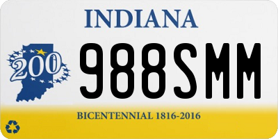 IN license plate 988SMM