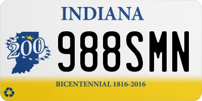 IN license plate 988SMN