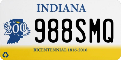 IN license plate 988SMQ