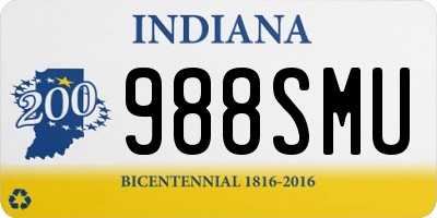 IN license plate 988SMU