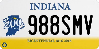 IN license plate 988SMV