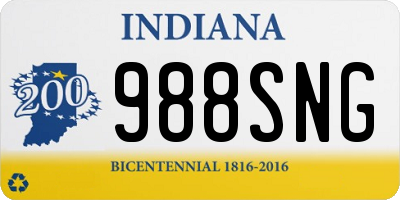 IN license plate 988SNG