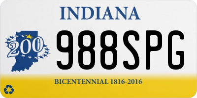 IN license plate 988SPG