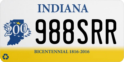 IN license plate 988SRR