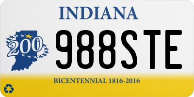 IN license plate 988STE