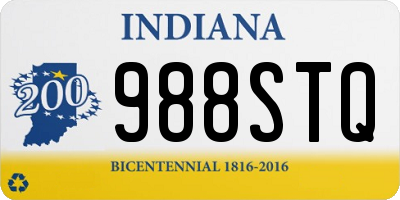 IN license plate 988STQ