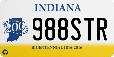 IN license plate 988STR