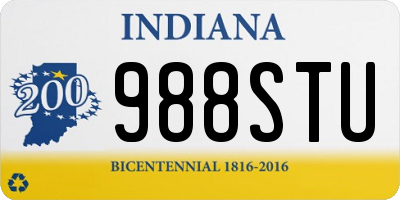 IN license plate 988STU