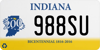IN license plate 988SU