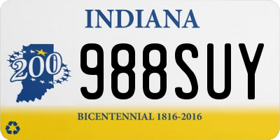 IN license plate 988SUY