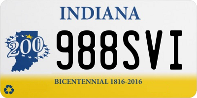 IN license plate 988SVI